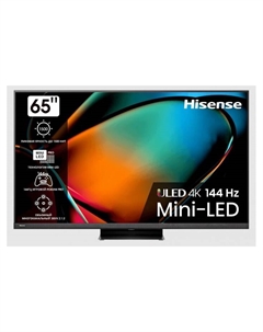 Телевизор HISENSE 65U8KQ, 65", 3840x2160,DVB-T2/C/S2,HDMI 4,USB 1,m-LED,Smart TV,черный Hisense
