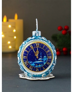 Свеча новогодняя «Куранты», 7.2×5×8.5 см Омский свечной завод