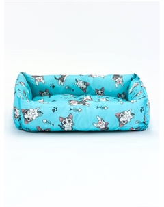 Лежанка для кошек, 50×40×15 см, голубая Пижон