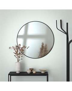 Зеркало интерьерное настенное, с чёрной окантовкой, d=90 см Evoform