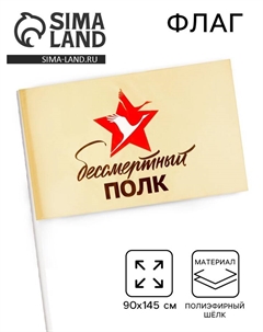 Флаг 9 Мая «Бессмертный полк», 90×145 см, полиэфирный шелк, без древка Take it easy