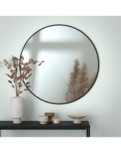Зеркало интерьерное настенное, с чёрной окантовкой, d=80 см Evoform