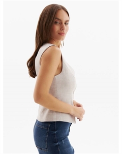 Жилет на пуговицах женский, размер 44, бежевый Mist