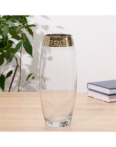 Ваза «Нэро», h=26 cм, d=7.5 см, гравированная, с напылением, стекло, прозрачная Керамикс