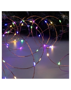 Гирлянда «Нить» 20 м роса, IP20, медная нить, 200 LED, свечение мульти, 12 В Luazon lighting