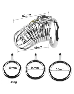 Пояс верности «Клетка целомудрия № 3», кольца d=4; 4.5; 5 см, замок, ключ, металл Оки-чпоки