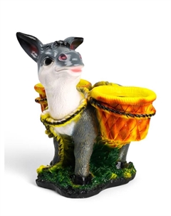 Фигурное кашпо для цветов «Ослик», 26×33×34 см, гипс Хорошие сувениры