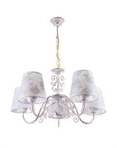 Люстра «Луиза» 5×40 Вт E14 белый+золото 60×60×31 см Bayerlux