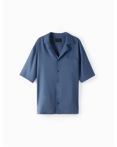 Рубашка мужская с коротким рукавом, размер 56, синяя Mist