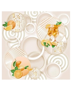 Обои моющиеся «. Ф833-05», на бумажной основе, 10.05×0.53 м, цвет бежевый/оранжевый Саратовские обои