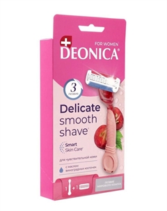Бритвенный станок со сменной кассетой 3 FOR WOMEN, 3 лезвия Deonica