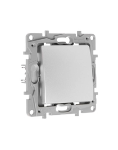 Выключатель Etika, 1 клавиша, автоматические клеммы, 10 A, 250 В, алюминий Legrand