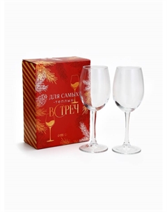 Бокалы для вина новогодние «Бокалы на Новый год», 2 шт. по 360 мл Сима-ленд