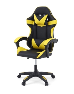 Кресло игровое «», на колёсиках, экокожа, цвет чёрный/жёлтый Клик мебель