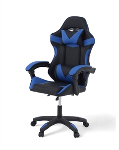 Кресло игровое «», на колёсиках, экокожа, цвет чёрный/синий Клик мебель