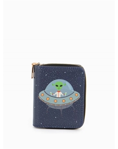 Кошелёк на молнии «», 8.5×2.5×10.5 см, с принтом, синий Выбражулька