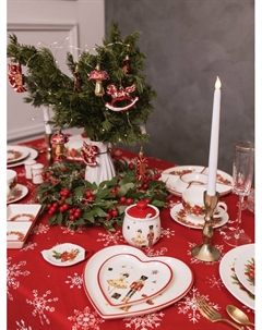 Тарелки сервировочные новогодние «Сказочный бал.Щелкунчик», набор 2 шт., 22.5×2.6 см, 16.5×2 см, доломит, белые Доляна