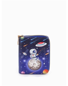 Кошелёк на молнии «», 8.5×2.5×10.5 см, с принтом, синий/разноцветный Выбражулька