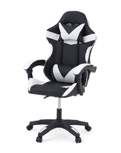Кресло игровое «», на колёсиках, экокожа, цвет чёрный/белый Клик мебель
