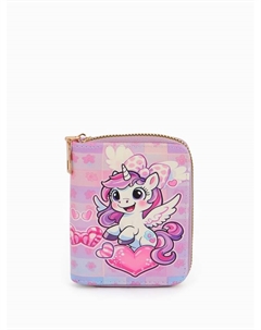 Кошелёк на молнии «», 8.5×2.5×10.5 см, с принтом, розовый/сиреневый Выбражулька