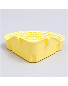 Туалет угловой для кроликов и хорьков «», 24×18×11 см, жёлтый Пижон