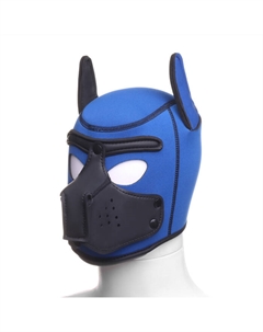 Маска для БДСМ Puppy play, неопрен, размер OS, синий Оки-чпоки