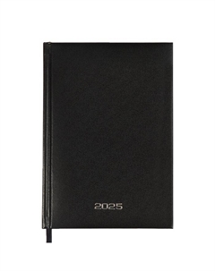 Ежедневник датированный .Orion, А5, 2025, твёрдая обложка из бумвинила с поролоном, 168 листов, чёрный Attomex