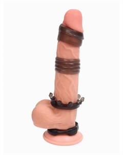 Кольцо эрекционное «Box C», набор 4 шт., гелевый силикон, черный Оки-чпоки