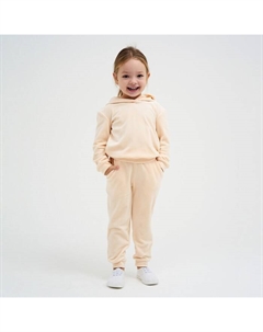 Костюм детский (толстовка, брюки) "Basic line" р.30 (98-104), молочный Kaftan