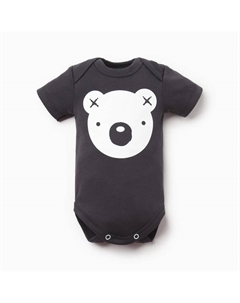 Боди "Black&white", чёрный, р.22, рост 62-68 см Крошка я