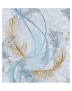 Обои дуплекс «. Д966-01», на бумажной основе, 10.05×0.53 м, цвет голубой/золотой Саратовские обои