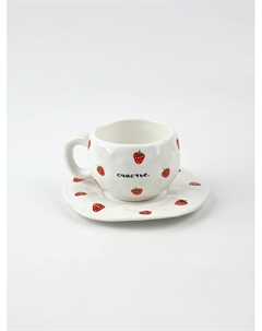 Чайная пара «Клубничка», 300 мл Dolce ceramo.