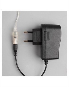 Гирлянда «Нить» 20 м роса, IP20, чёрная нить, 200 LED, свечение белое, 12 В Luazon lighting