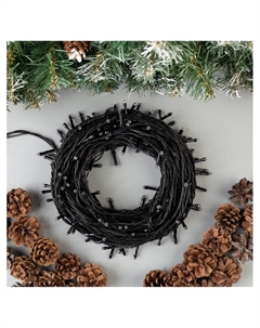 Гирлянда «Нить» 20 м, IP44, тёмная нить, 200 LED, свечение мульти, 8 режимов, 220 В Luazon lighting