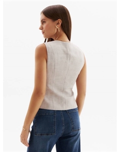 Жилет на пуговицах женский, размер 50, бежевый Mist