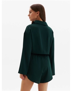 Пижама женская (рубашка, шорты) женская : Home collection, изумруд, размер 44 Minaku