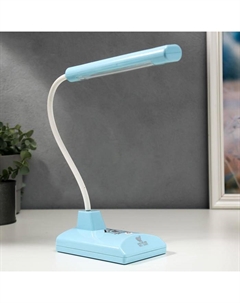 Лампа настольная 16291/1BL 16хLED 2 Вт 2 режима USB АКБ голубой 9×12×46 см Risalux