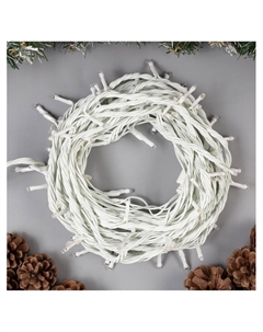 Гирлянда «Нить» 10 м, IP44, УМС, белая нить, 100 LED, свечение мульти, 220 В Luazon lighting