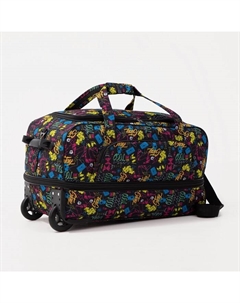 Сумка дорожная на колёсах, отдел на молнии с увеличением, наружный карман, длинный ремень, цвет синий Amen