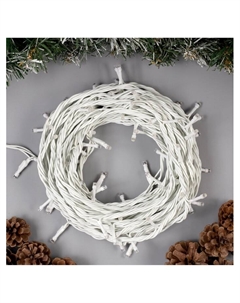 Гирлянда «Нить» 10 м, IP44, УМС, белая нить, 100 LED, свечение белое, 220 В Luazon lighting