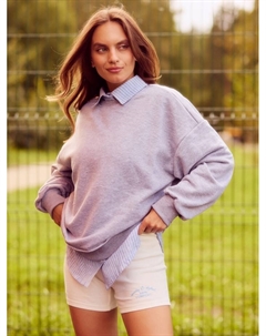 Свитшот женский : Casual Collection цвет светло-серый меланж, размер 50-52 Minaku