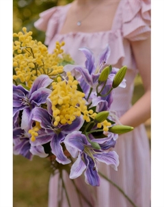 Цветы искусственные «Лилия галант», h=66 см, d=13 см, фиолетовые Poetry in flowers