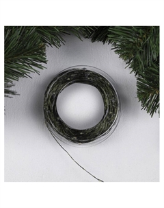 Гирлянда «Нить» 50 м роса, IP44, зелёная нить, 500 LED, свечение белое, 8 режимов, 31 В Luazon lighting