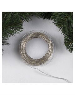 Гирлянда «Нить» 50 м роса, IP44, серебристая нить, 500 LED, свечение белое, 8 режимов, 31 В Luazon lighting