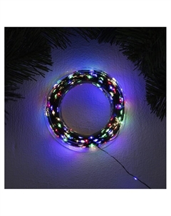 Гирлянда «Нить» 50 м роса, IP44, зелёная нить, 500 LED, свечение мульти, 8 режимов, 31 В Luazon lighting