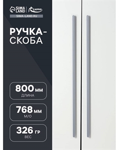 Ручка-скоба RS140, м/о 768 мм, цвет графит Cappio