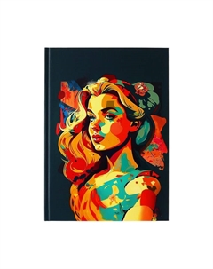 Колледж-тетрадь в твердой обложке 7БЦ, А4, 120 листов, Девушка. Арт, блок в клетку, матовая ламинация, ВЫБОРОЧНЫЙ ЛАК Calligrata