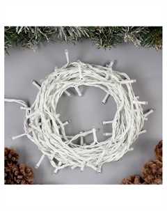 Гирлянда «Нить» 10 м, IP44, белая нить, 100 LED, свечение мульти, 8 режимов, 220 В Luazon lighting