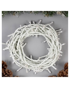 Гирлянда «Нить» 10 м, IP44, белая нить, 100 LED, свечение белое, 8 режимов, 220 В Luazon lighting