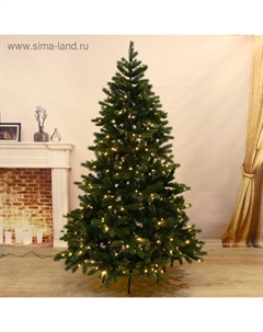 Искусственная ёлка с гирляндой Led «. Эксклюзив», 180 см, d нижнего яруса 120 см, 1010 смешанных веток на крючках Зимнее волшебство